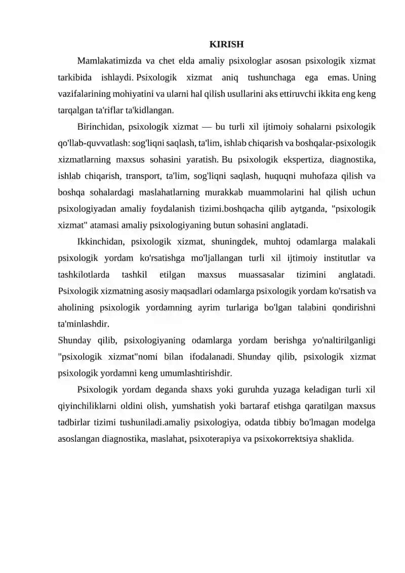 PSIXOLOGIK XIZMATNING TURLARI VA ULARNING AHAMIYATI 2