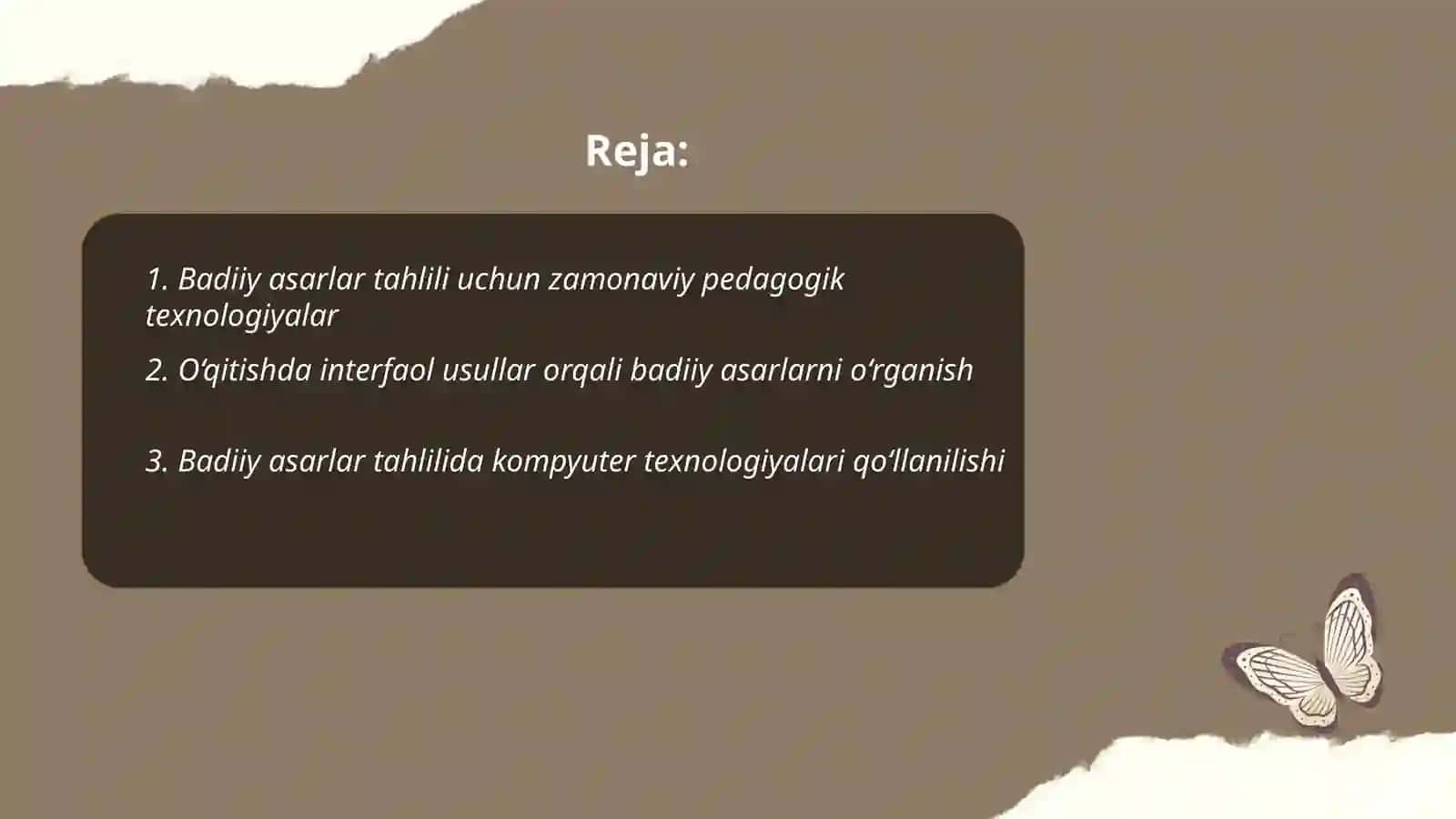 Badiiy asarlar tahlilida pedagogik texnologiyalardan foydalanish 2