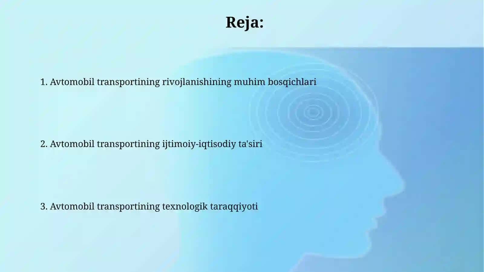 Avtomobil transporti rivojlanishining oʻzigaxosjihatlari 2