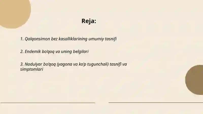 Qalqonsimon bez kasalliklarini tasniflash, bo’qoq kasalligi belgilari va alomatlari 2