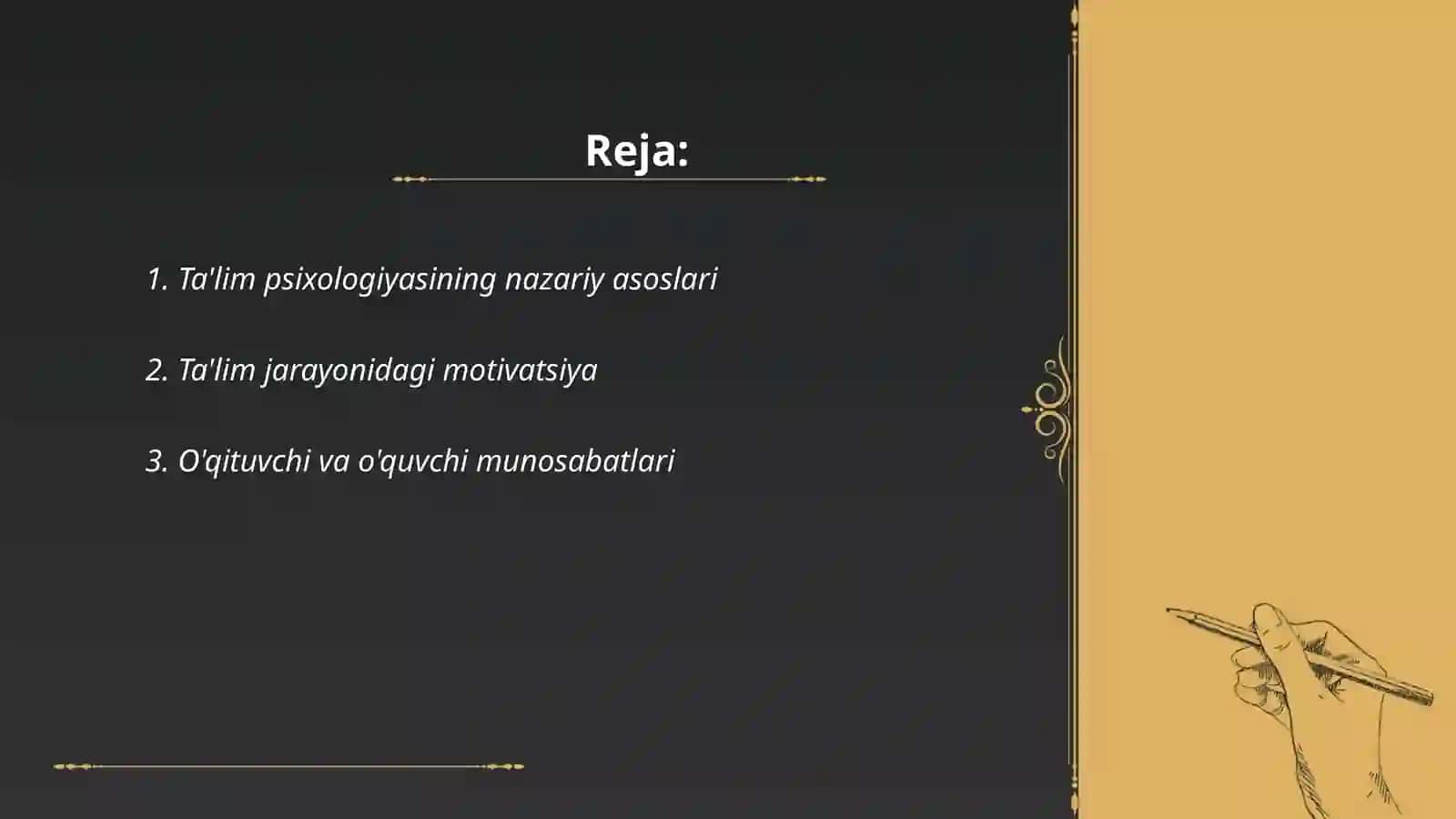 Ta'lim va tarbiya psixologiyasi 2