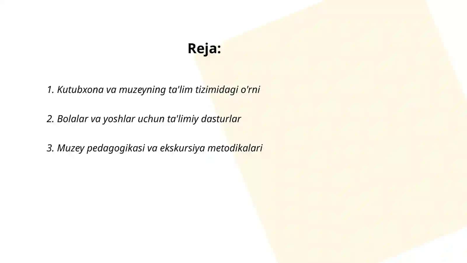 Kutubxona va Muzeylar Ta'lim Tizimi 2