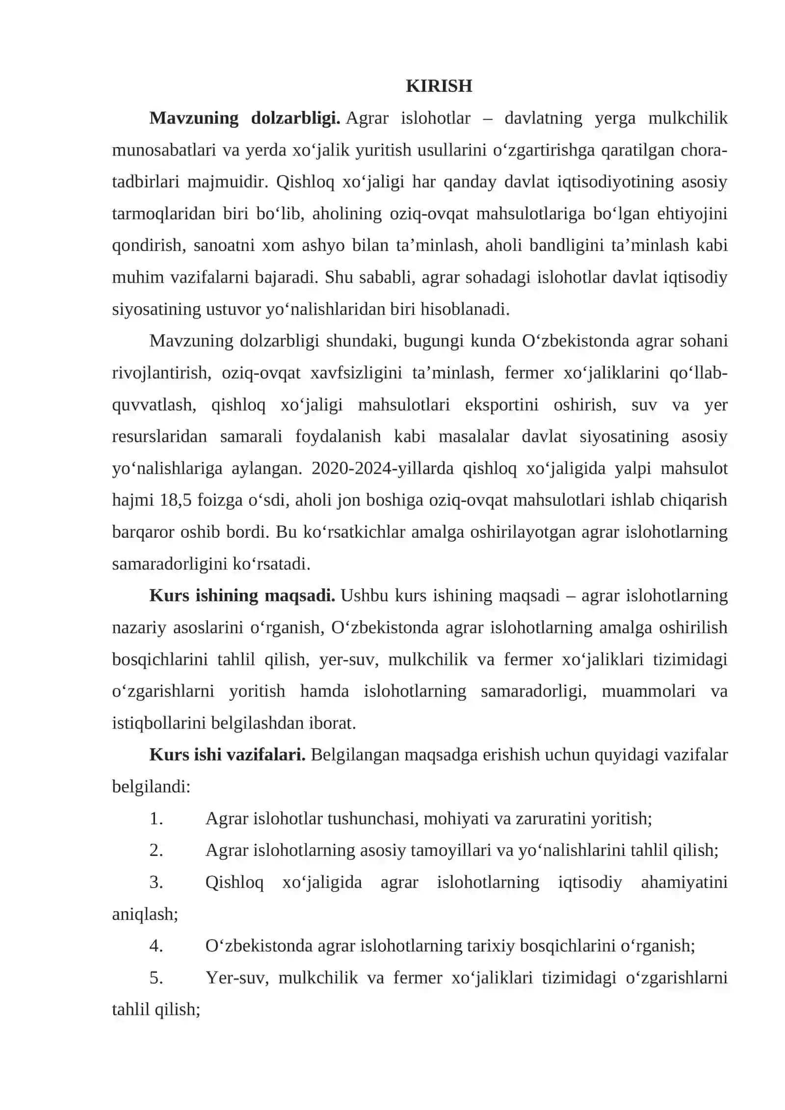 Agrar islohotlar 2