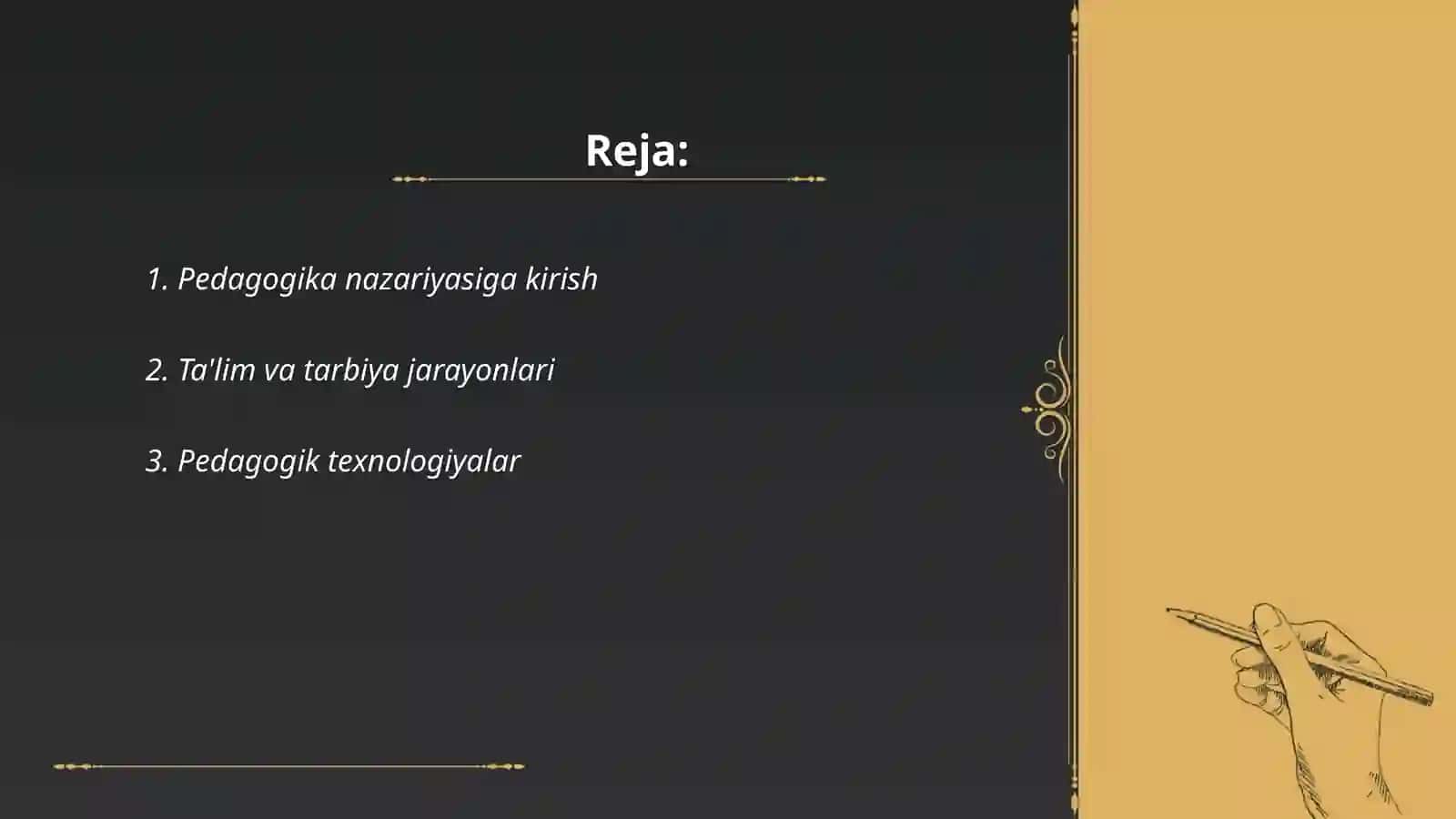 Pedagogika (qoʻshimcha tarbiya fani oʻqituvchisi bakalavriat taʼlim yoʻnalishining zaruriy mazmuni 2