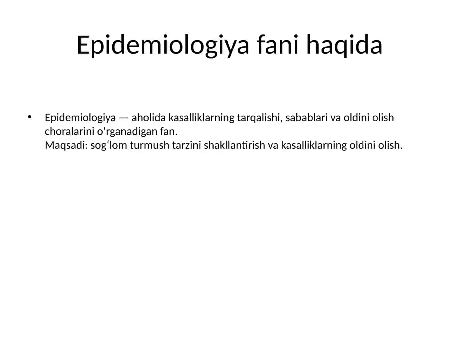 Asosiy epidemiologik tushunchalar 2