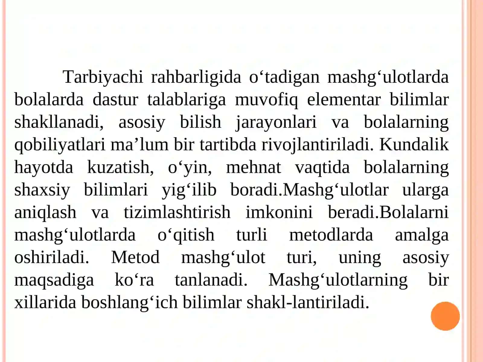 MAKTABGACHA YOSHDAGI BOLALARNI TABIAT BILAN TANISHTIRISHISH SHAKLLARI VA O‘ZIGA XOSLIGI 2