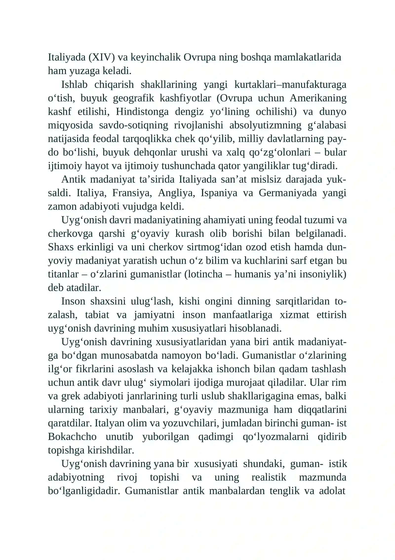 G‘ARB UYG‘ONISH DAVRI ADABIYOTI 2