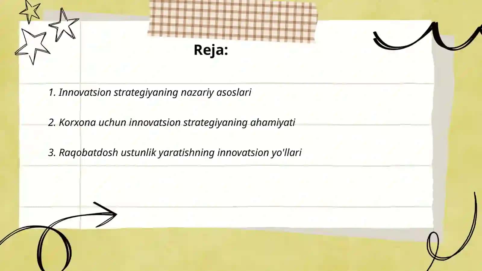 Innovatsion strategiyaning nazariy asoslari 2