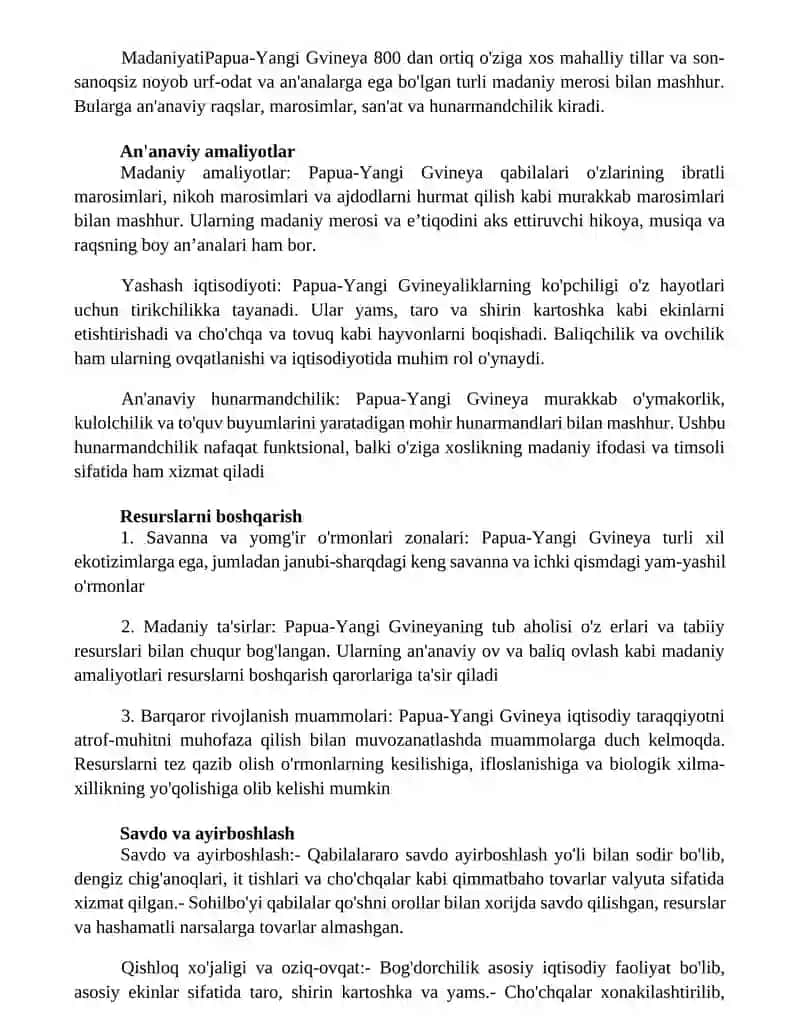 Yangi Gvineya Xalqlari Xo'Jaligi Va Madaniyati 2