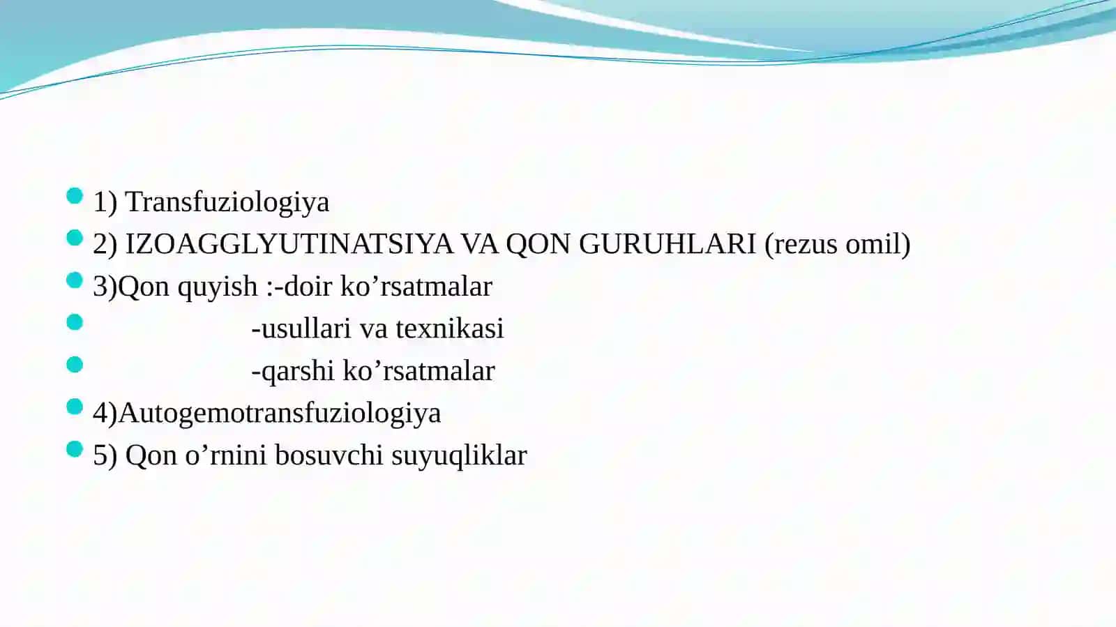 Donor qoni va uning manbalari. Qon komponentlari va preparatlari 2