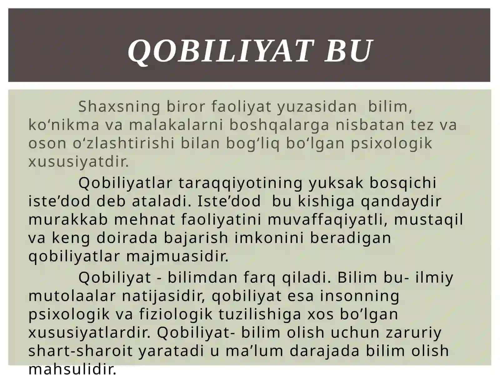O’qituvchi faoliyatida pedagogik qobilyatlar 2