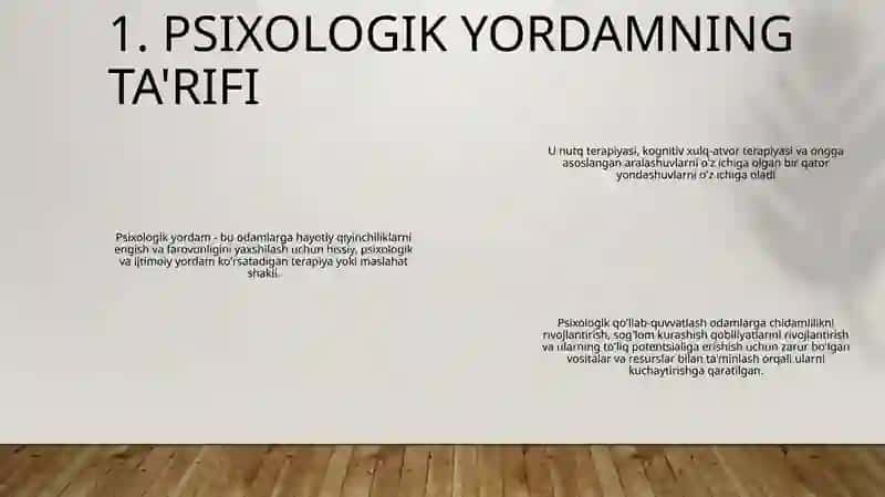 Psixologik Yordam Tushunchasi Va Turlari 2