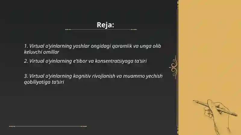 Virtual oʻyinlarning yoshlar ongiga taʼsiri 2