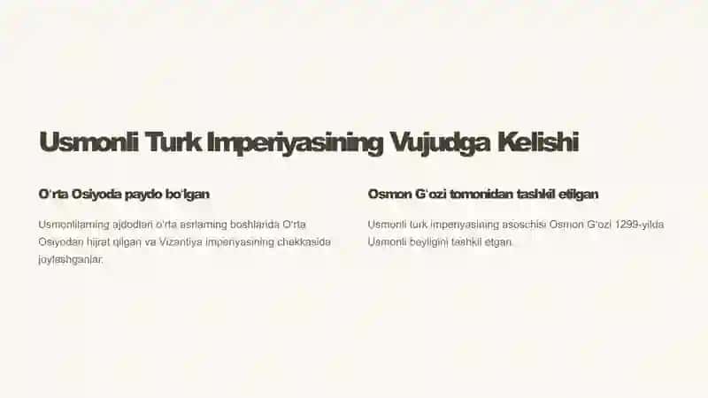 Usmonli turk imperiyasi 2