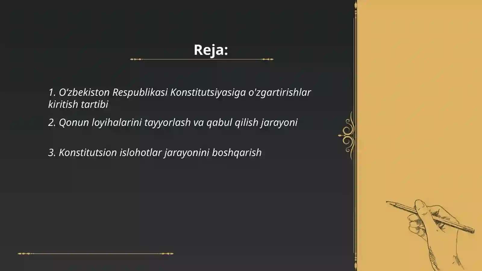 Ustavga o'zgartirish va qo'shimchalar kiritish tartibi 2