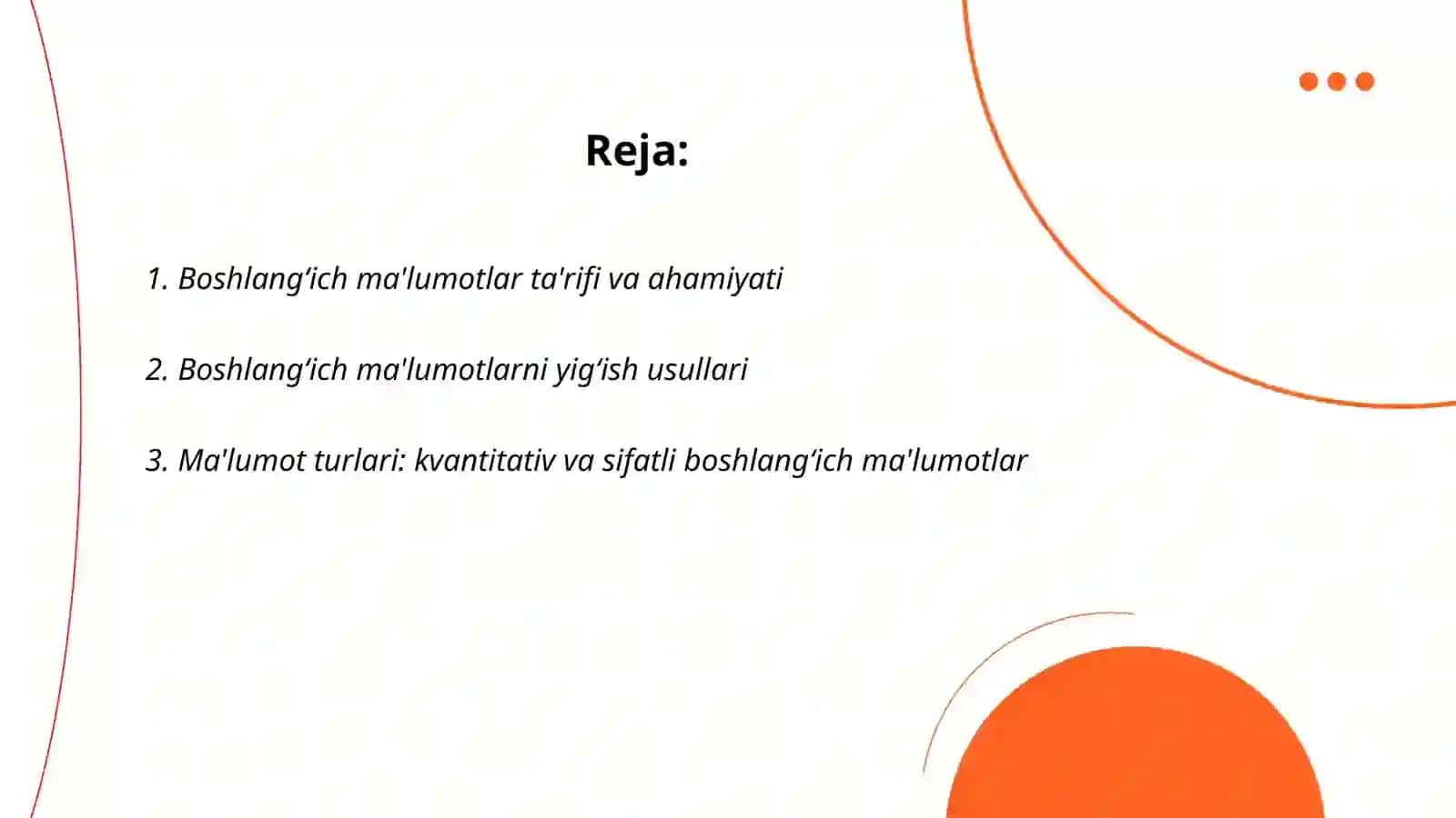 Boshlangʻich ma'lumotlar 2