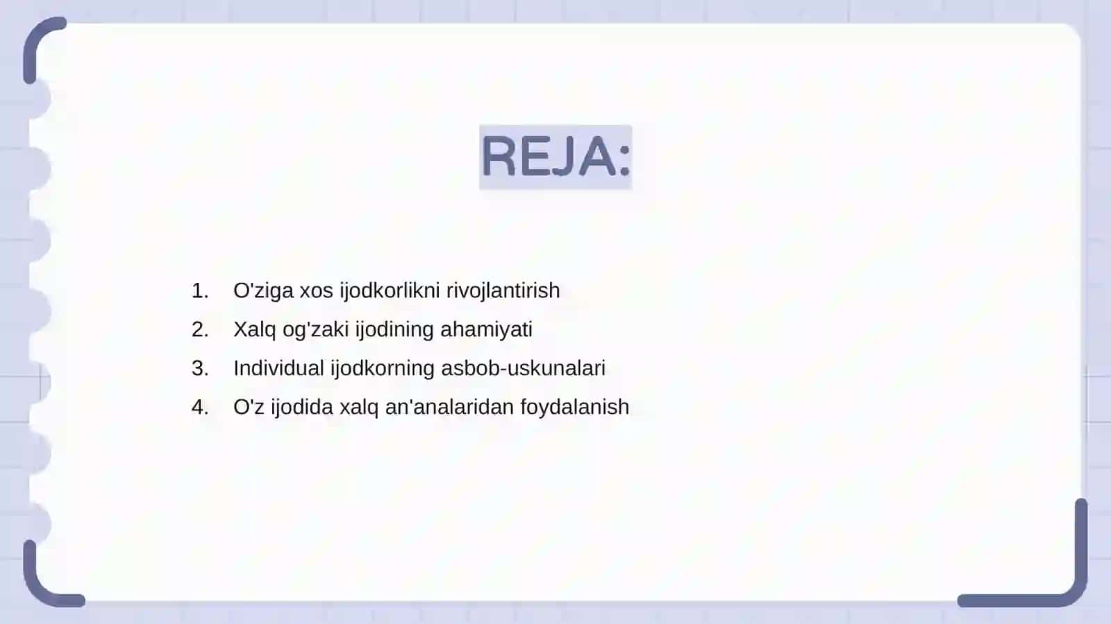 Xalq og'zaki ijodidan foydalanish mahorati 2