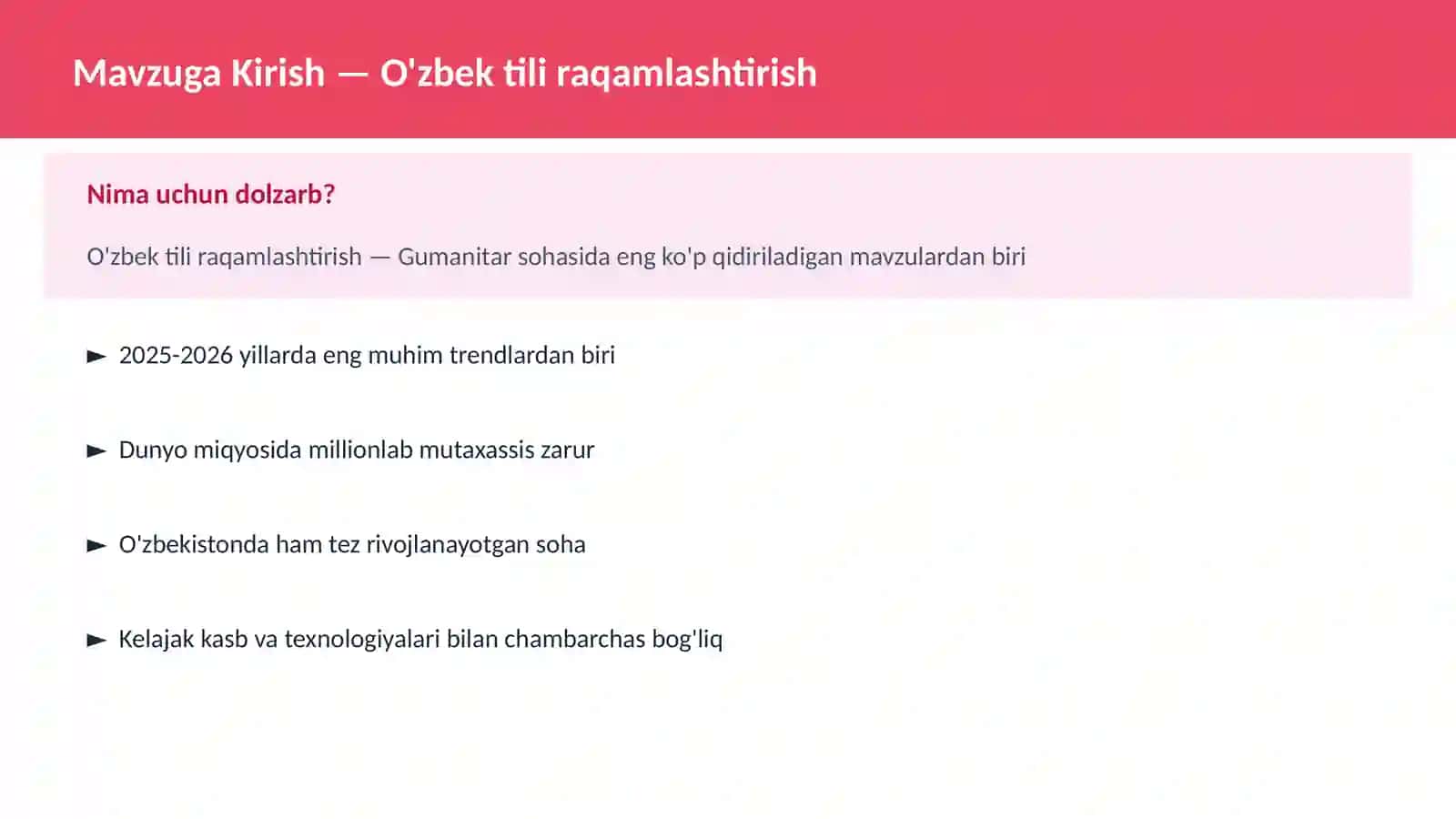 O'zbek tili raqamlashtirish 2