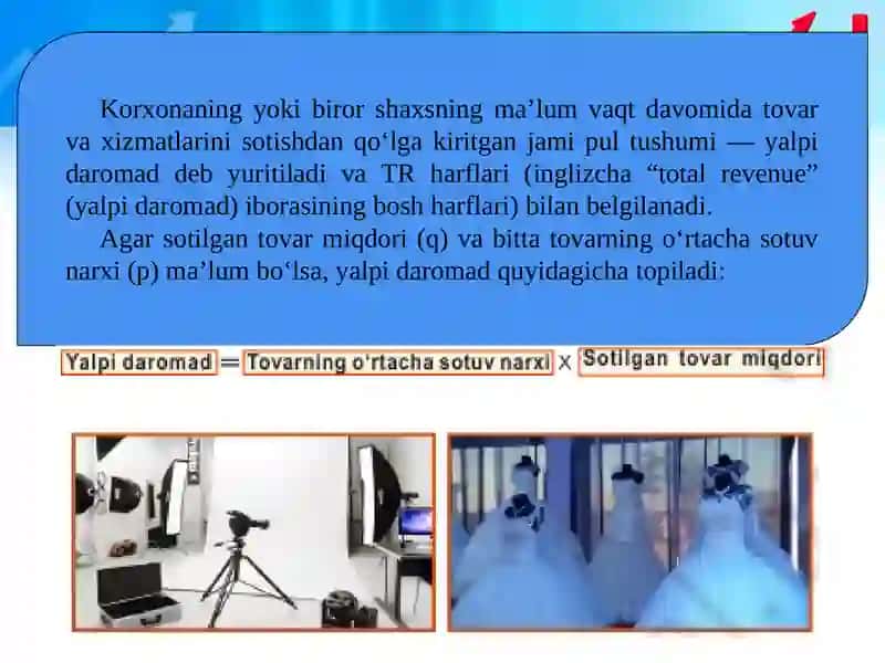 YALPI DAROMAD, FOYDA VA ZARAR 2