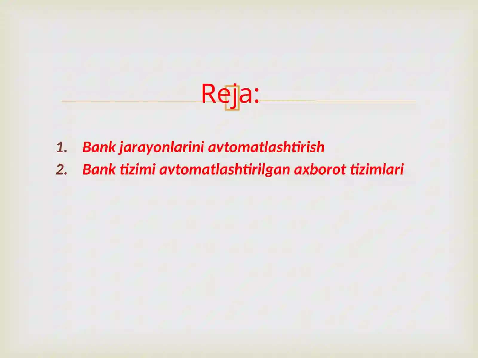 Bankning avtomatlashtirilgan axborot boshqaruv tizimi 2