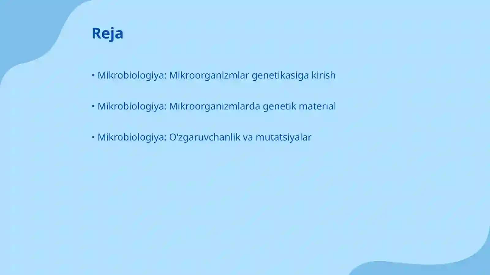 Mikrobiologiya: Mikroorganizmlar genetikasi 2