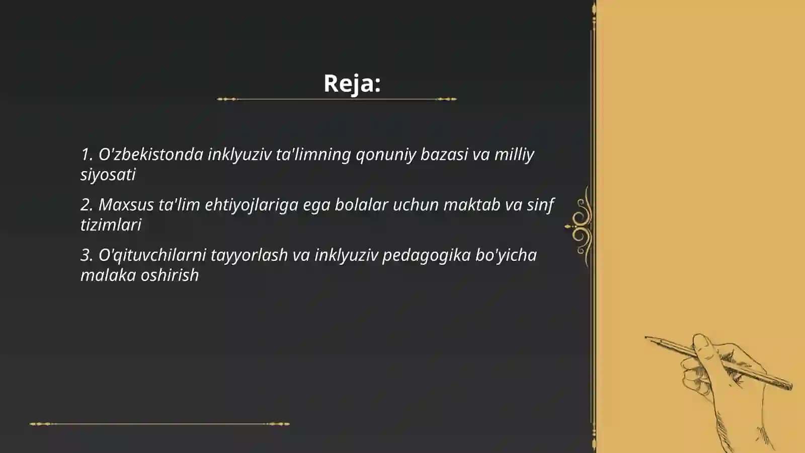 O'zbekistonda inklyuziv ta'limning qonuniy bazasi va milliy siyosati 2
