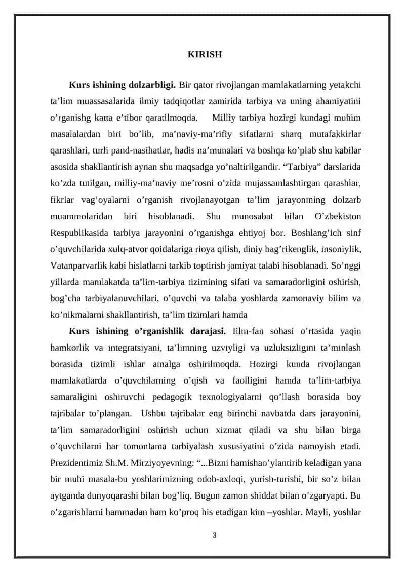 Boshlang‘ich sinflarda tarbiya darslarini tashkil etish 2