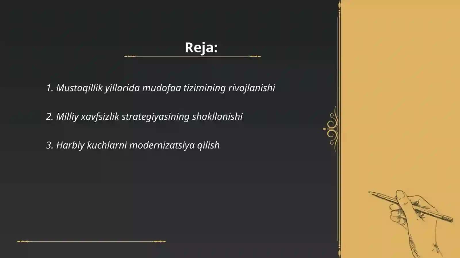 Mustaqillik yillarida Oʻzbekistonda vatan xavfsizligining mustahkamlanishi 2