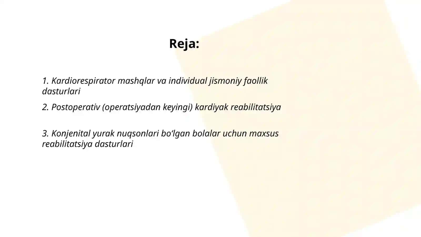 Bolalar kardiologiyasida reabilitatsiya usullari 2