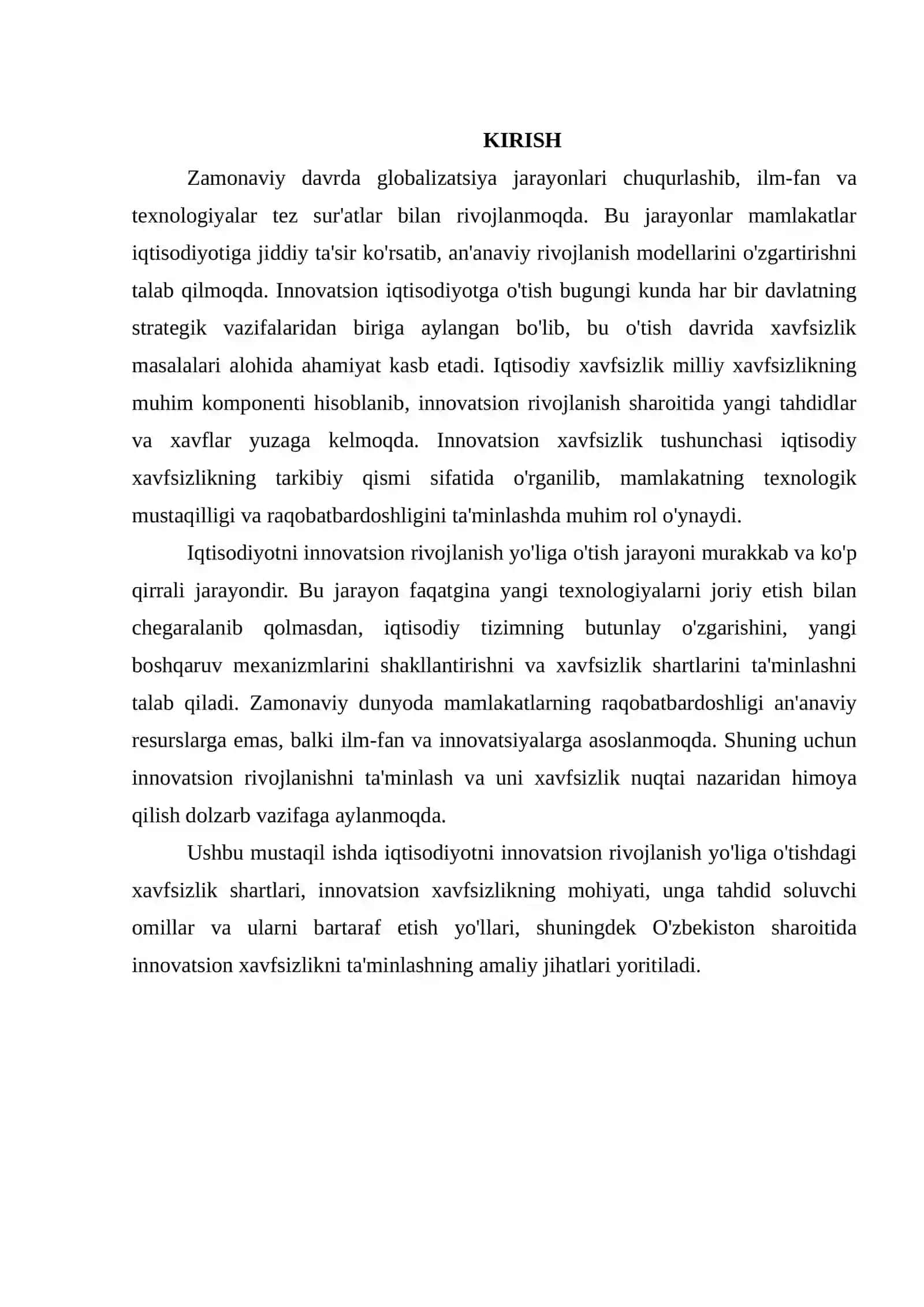INNOVATSION IQTISODIYOT VA XAVFSIZLIKNING NAZARIY ASOSLARI 2