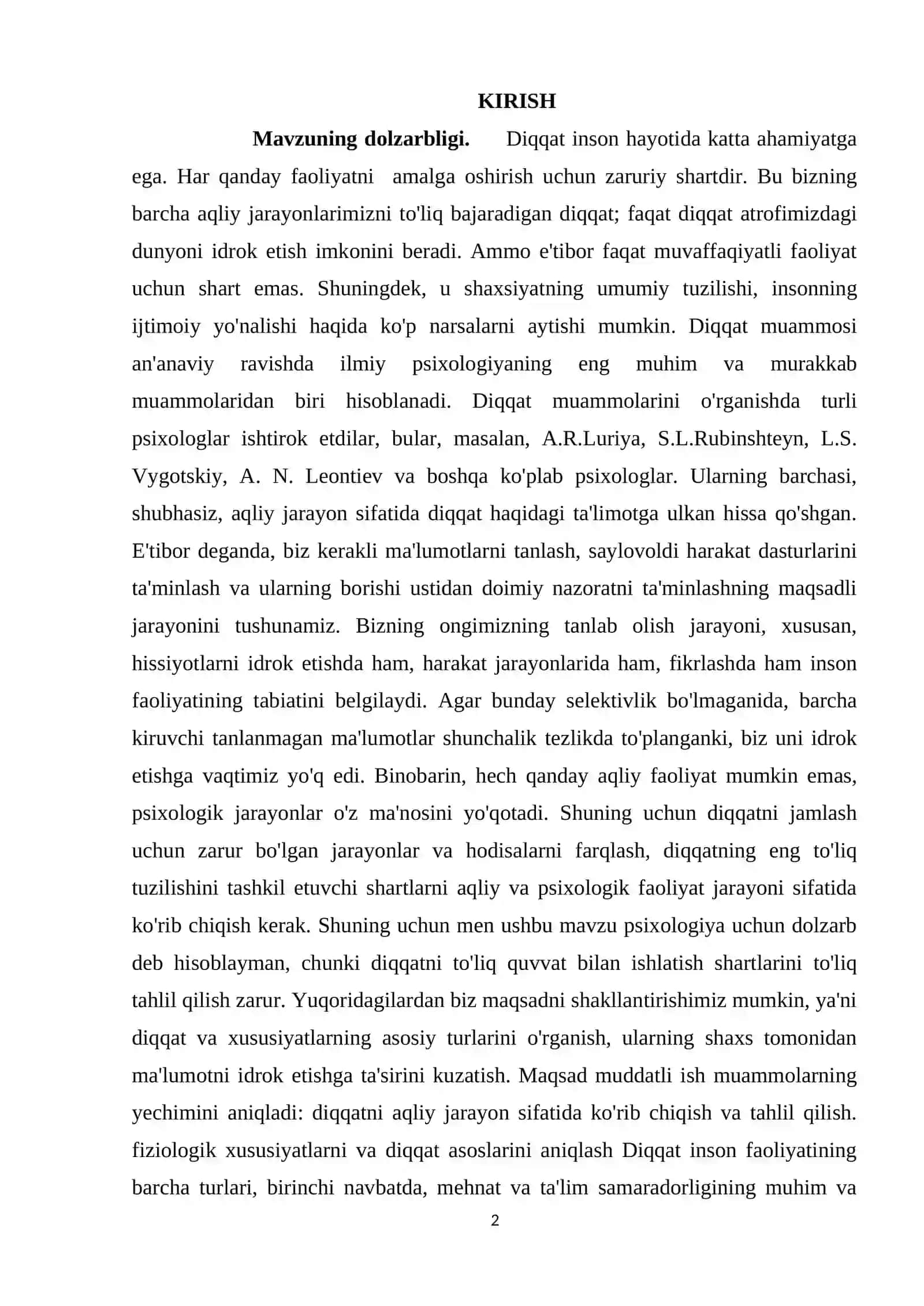 DIQQATNING PSIXOFIZIOLOGIK NAZARIYALARI 2