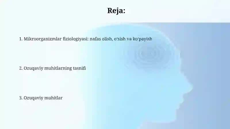Mikroorganizmlar fiziologiyasi: nafas olish, oʻsish va koʻpayish 2