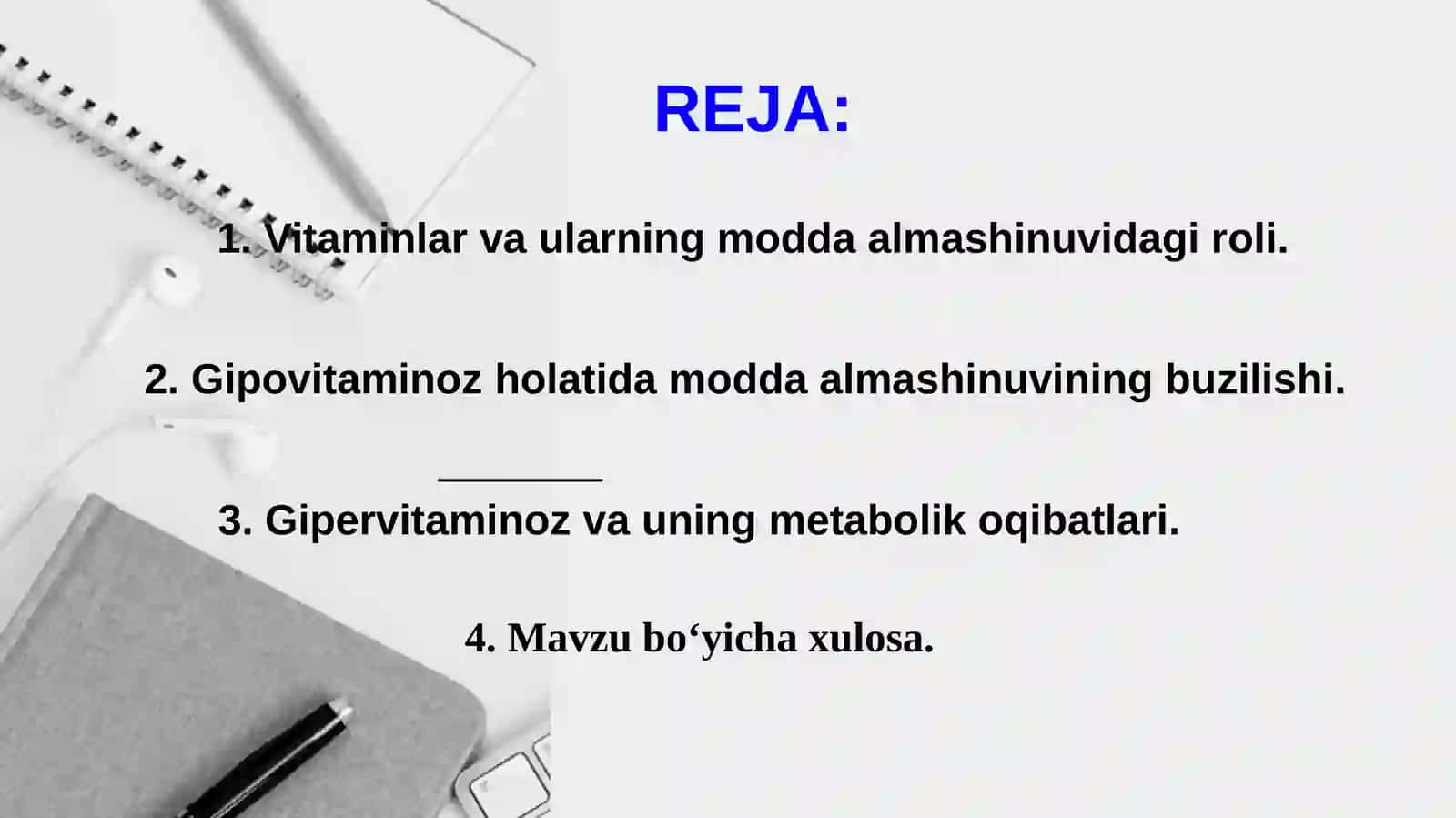 Gipovitaminoz va gipervitaminoz holatlarda modda almashinuvining buzilishi 2