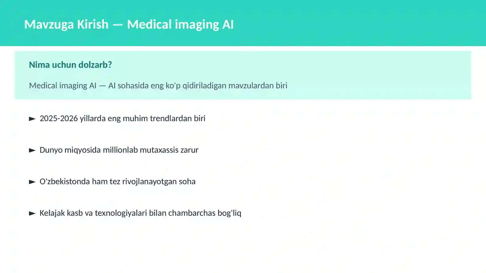 Medical imaging AI 2