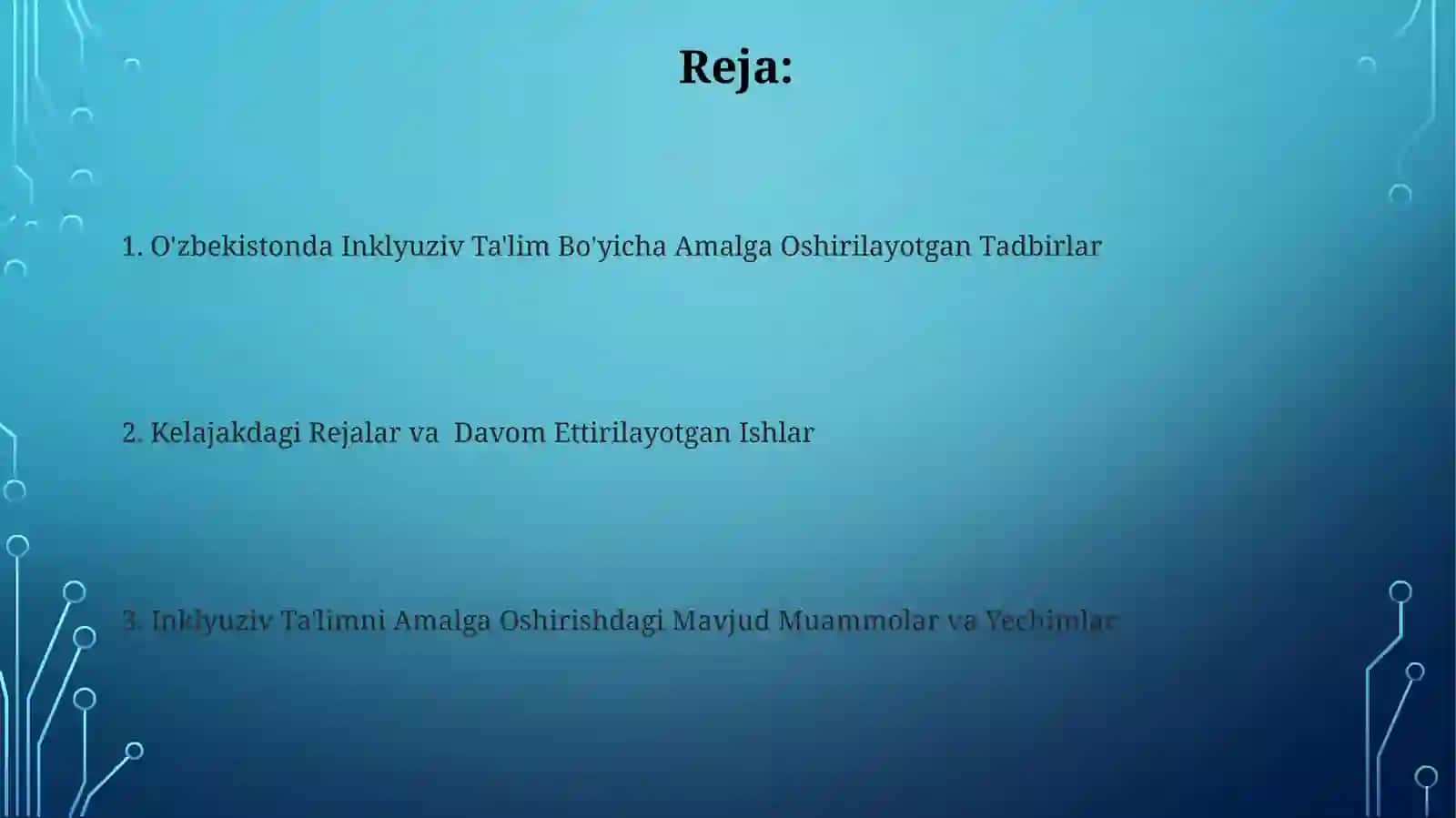 Inklyuziv Ta'lim Bo'yicha Amalga Oshirilayotgan Tadbirlar 2