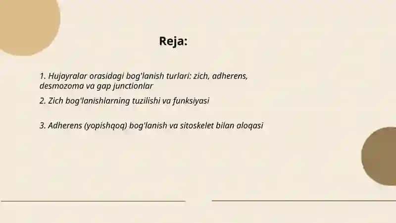 Hujayralar orasidagi bog'lanish 2