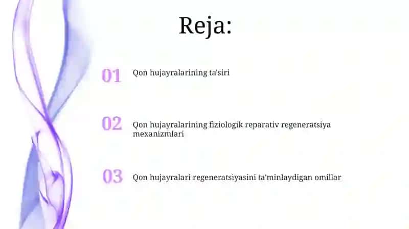 Qon hujayralari fiziologik reperativ regeneratsiya mexanizmlari 2