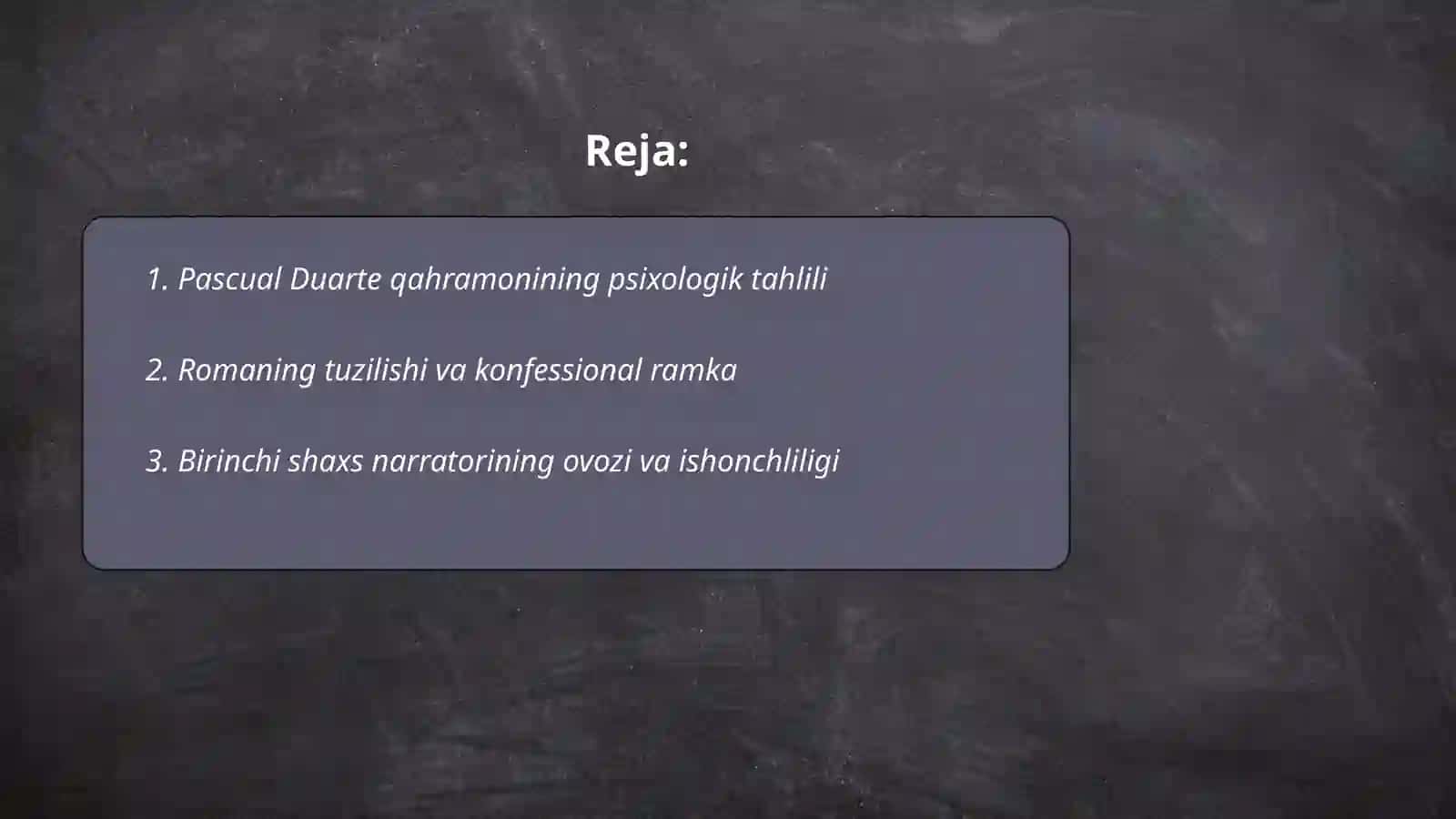 Pascual Duarte qahramonining psixologik tahlili 2