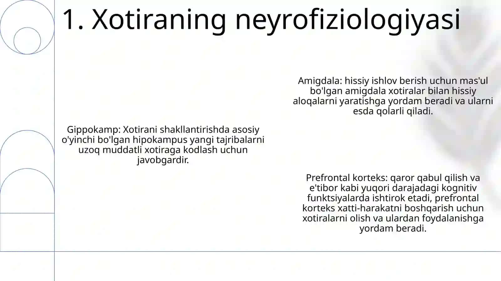 Xotira Bilan Bog'Liq Hodisalar. Tafakkur Va Ong 2
