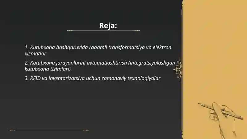 Kutubxona boshqaruvida innovatsion yondashuv 2