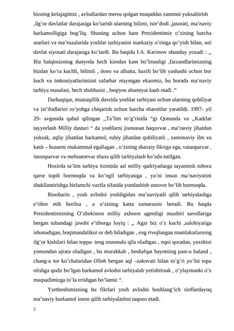 SAVOD O`RGATISH DAVRIDA GAP USTIDA ISHLASH 2