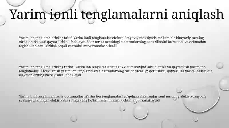 Yarim Ion — Elektr Tenglamalar 2