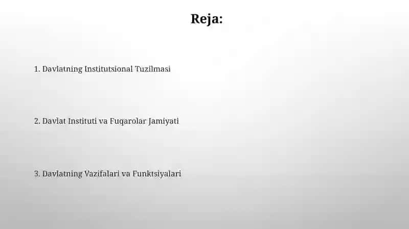 Davlat Institutsional Tuzilmasi 2