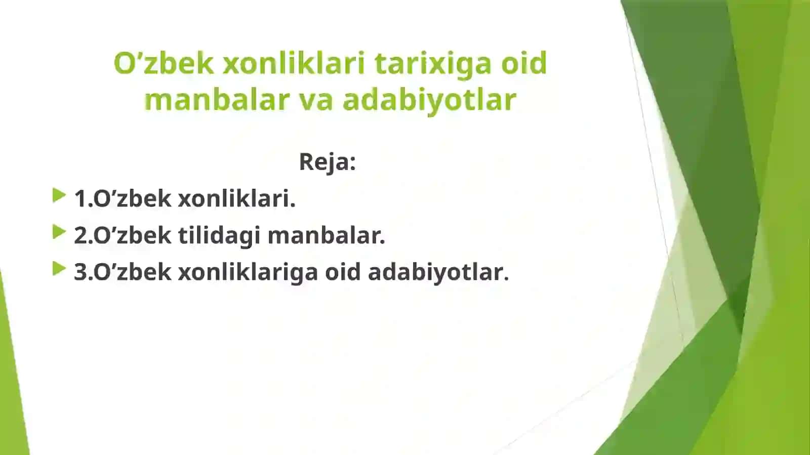 Oʻzbekxonliklar va tarixiga oid manbalar va adabiyotlar 2