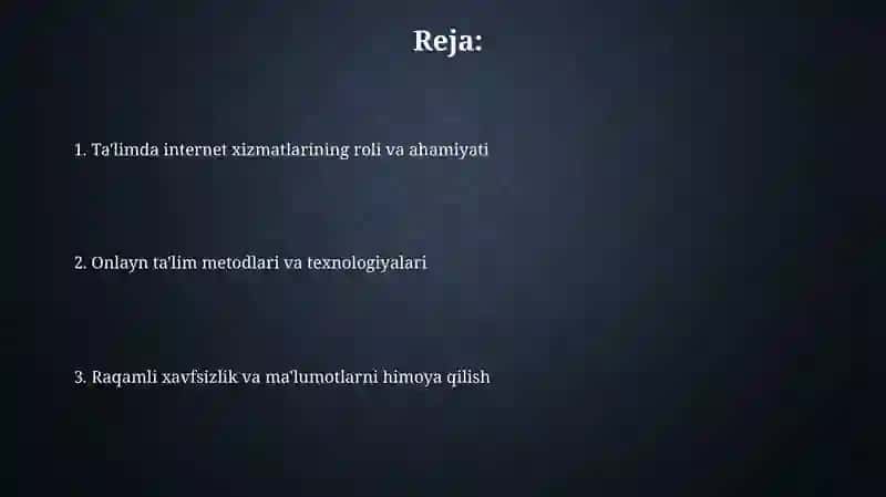 Ta'limda internet xizmatlaridan foydalanish 2