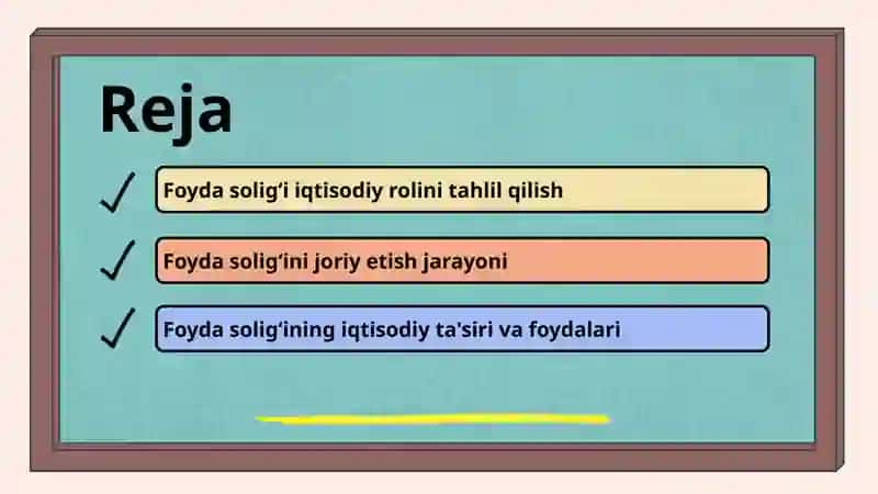 Foyda soligʻining iqtisodiy mohiyati va joriy etilish bosqichlari 2