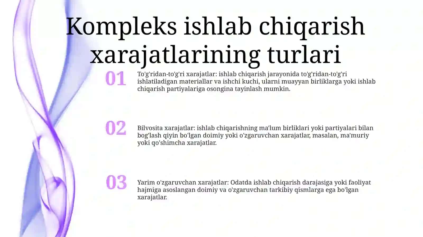 Kompleks Ishlab Chiqarish Xarajatlari 2