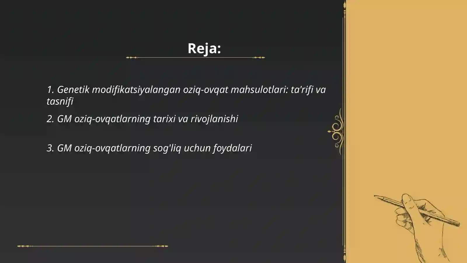 Genetik modifikatsiyalangan oziq-ovqat mahsulotlari 2