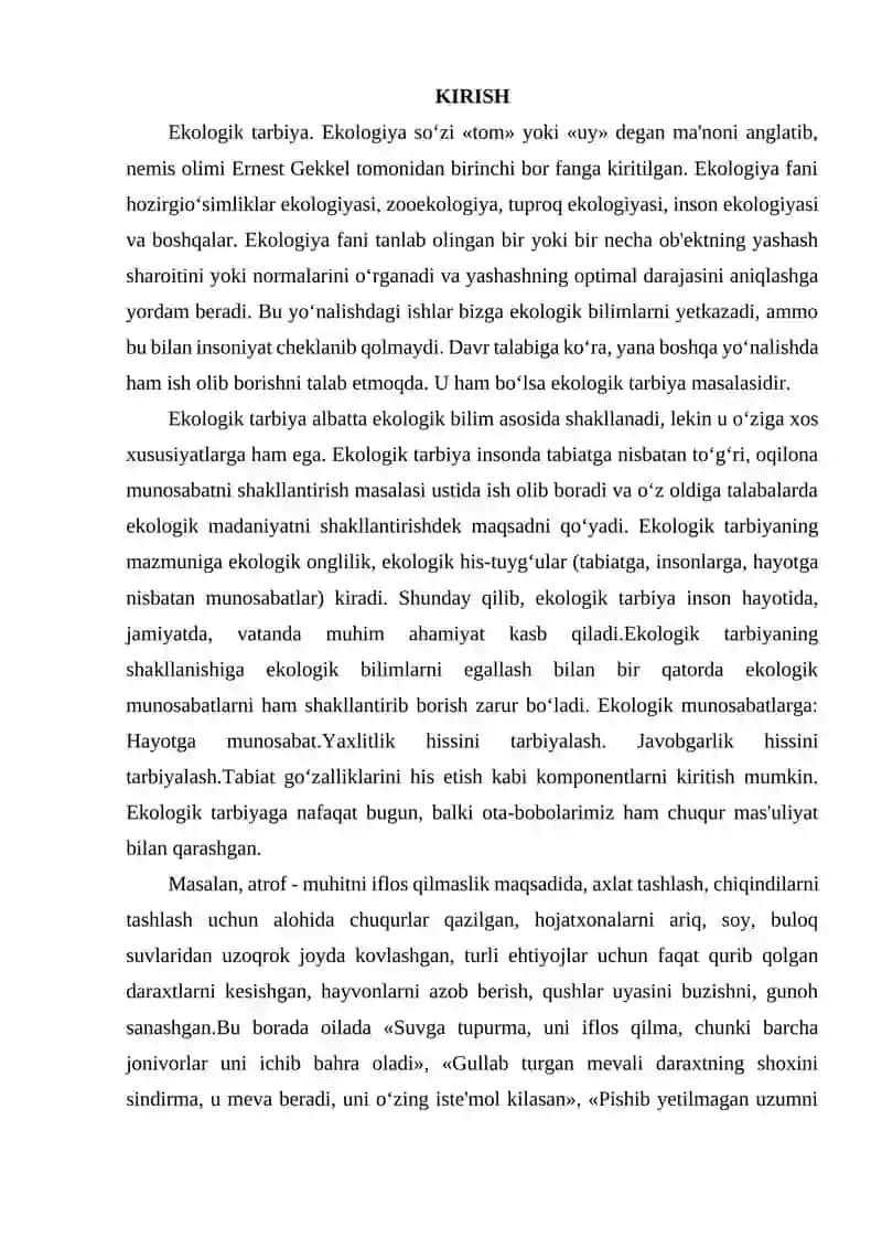 BIOLOGIYA VA EKOLOGIYADAN OMMAVIY TADBIRLAR O’TKAZISH 2