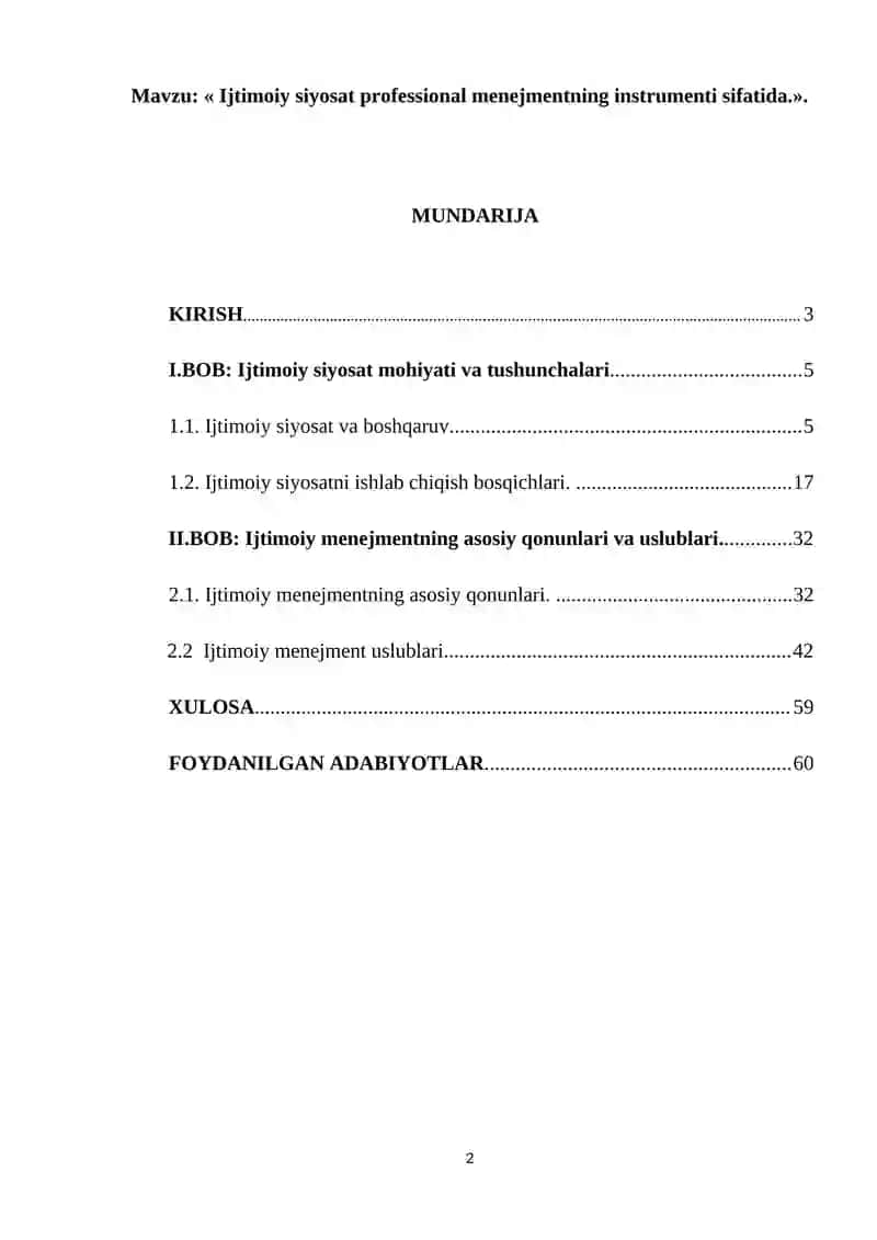 Ijtimoiy siyosat professional menejmentning instrumenti sifatida 2